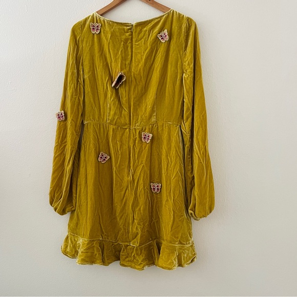 For Love and Lemons Papillon Dress - Velvet Butterfly Goldenrod - Picture 6 of 7